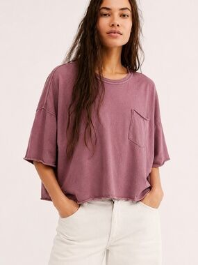 Free People We The Free Honey Tee Mauve Pink Medium